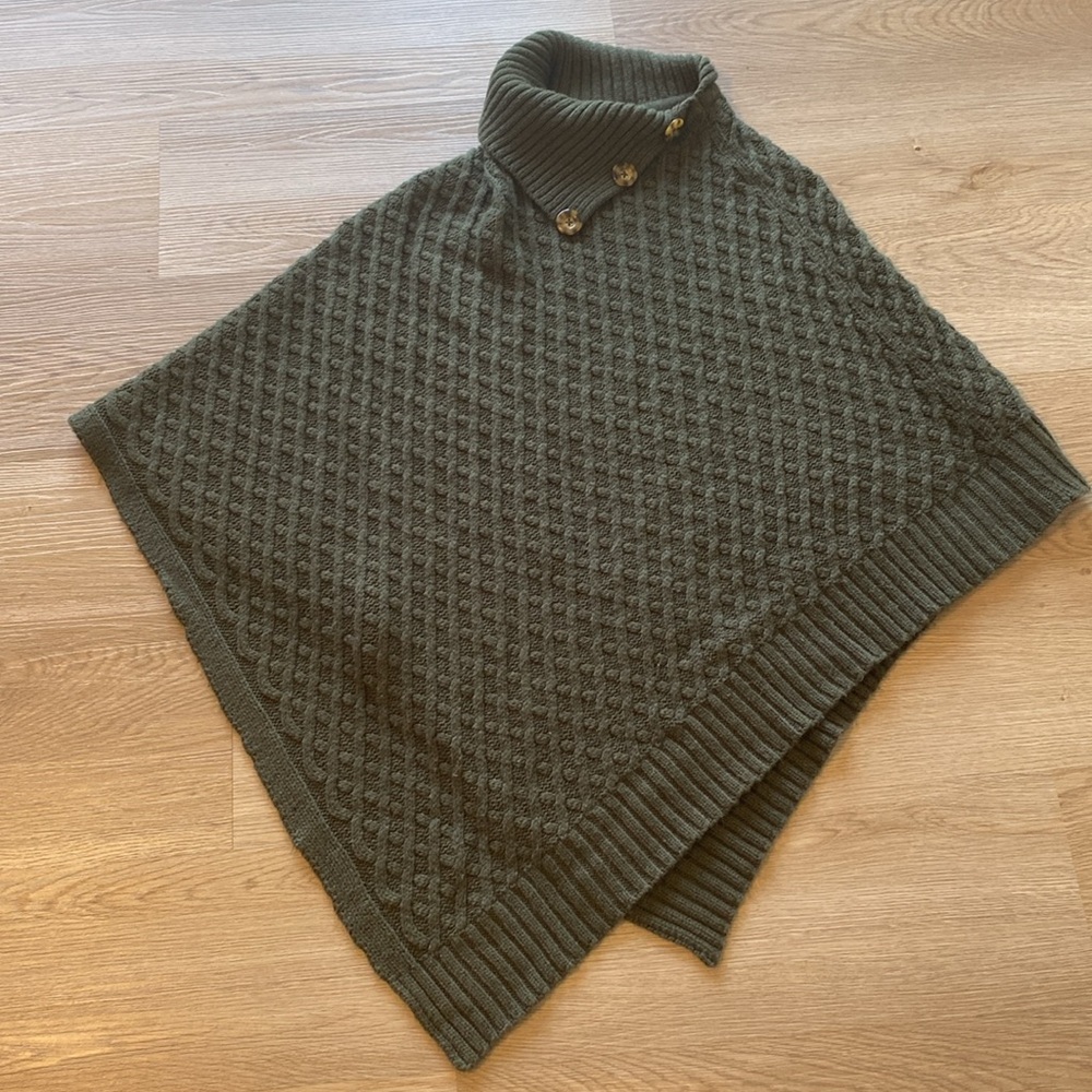 Lord & Taylor Knit Poncho Sweater - Picture 6 of 9